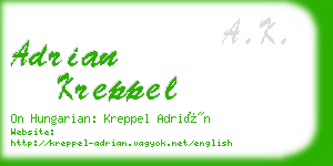 adrian kreppel business card